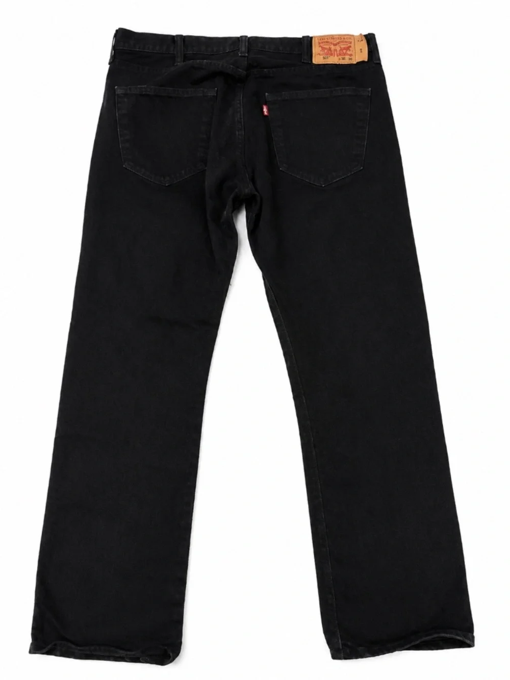 Levi's 501 Original Fit Black Jeans Button Fly Straight Leg Men's 38x32